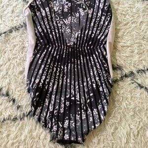 Plum Practicewear Black and Pink Gymnastics Dance Leotard Adult Small